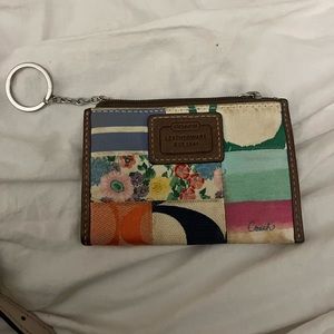 Coach patchwork coin key chain
